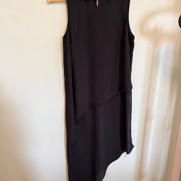 Revamped Black Asymmetrical Dress - Picture 4 of 6